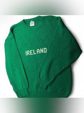 Emerald Green 'IRELAND' Crewneck Sweater made in Ireland
